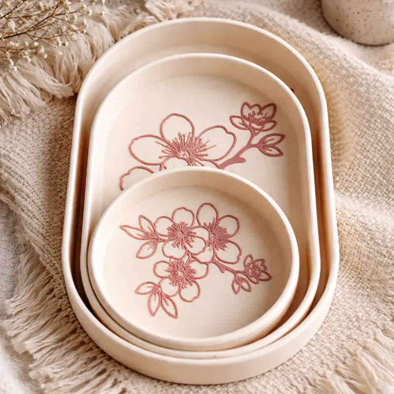 Cherry Blossom Tray Set Digital File for 3D Printing