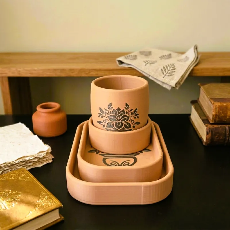 Lotus Desk Organiser Set — 3MF Digital Files