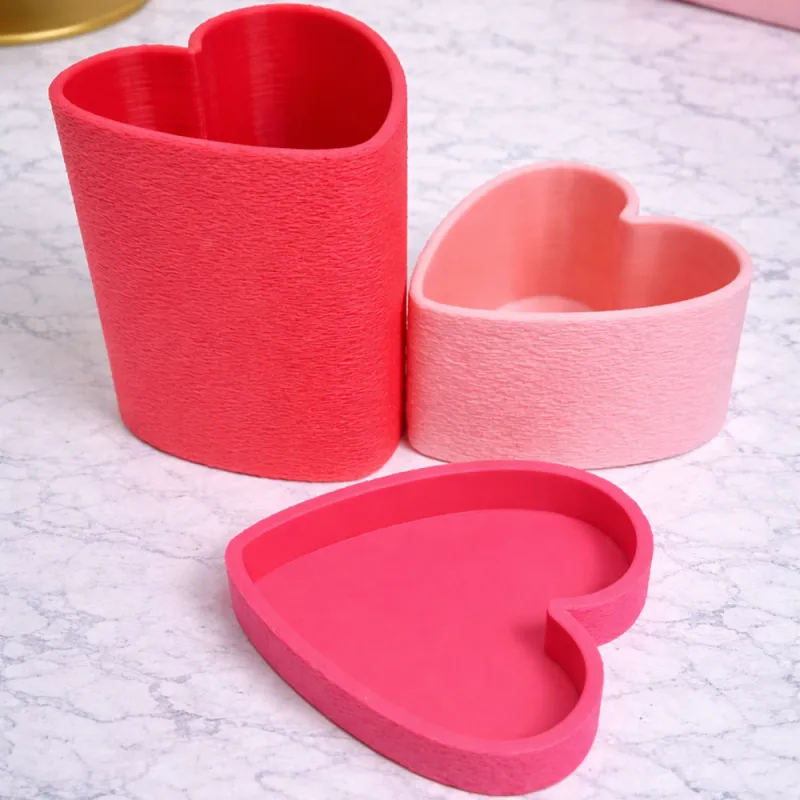 Heart Shaped Desk Organiser Set — Office & Makeup Storage