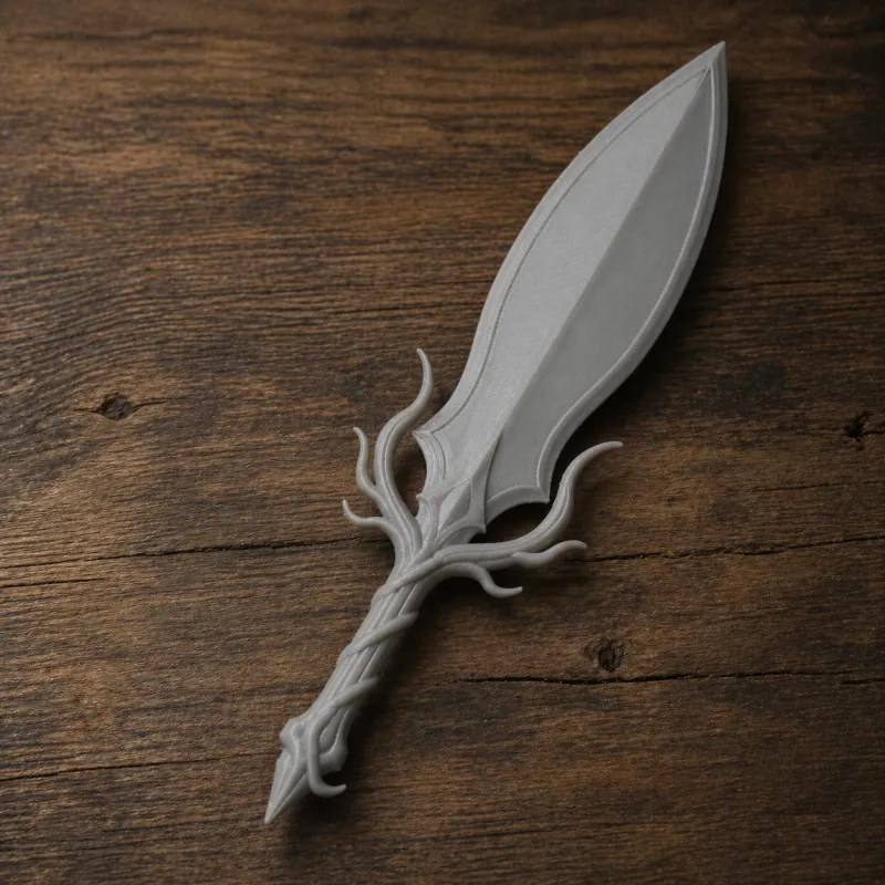Verdant Leafblade — Elven Fantasy Sword Digital File for 3D Printing