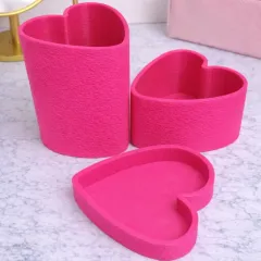HeartOrganiserSetHotPink