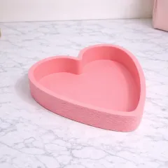 HeartOrganiserSetofTrayLightPink